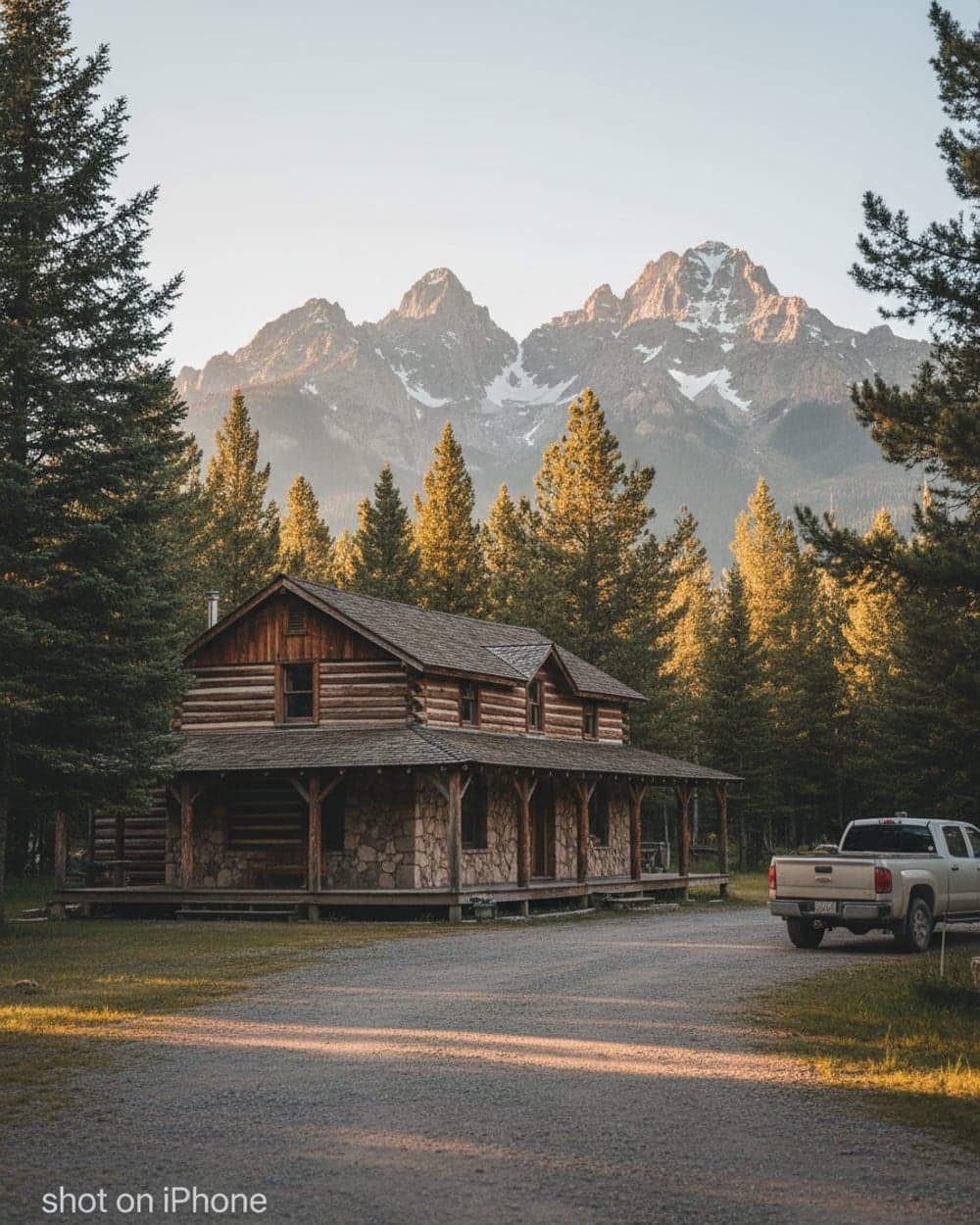 A mountain ranch house