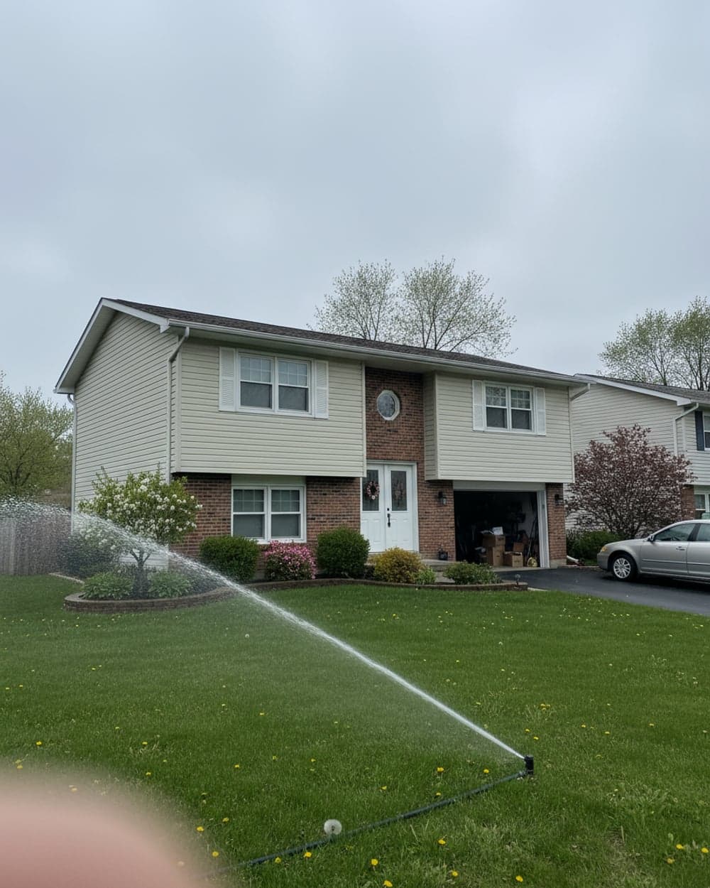 A suburban split-level